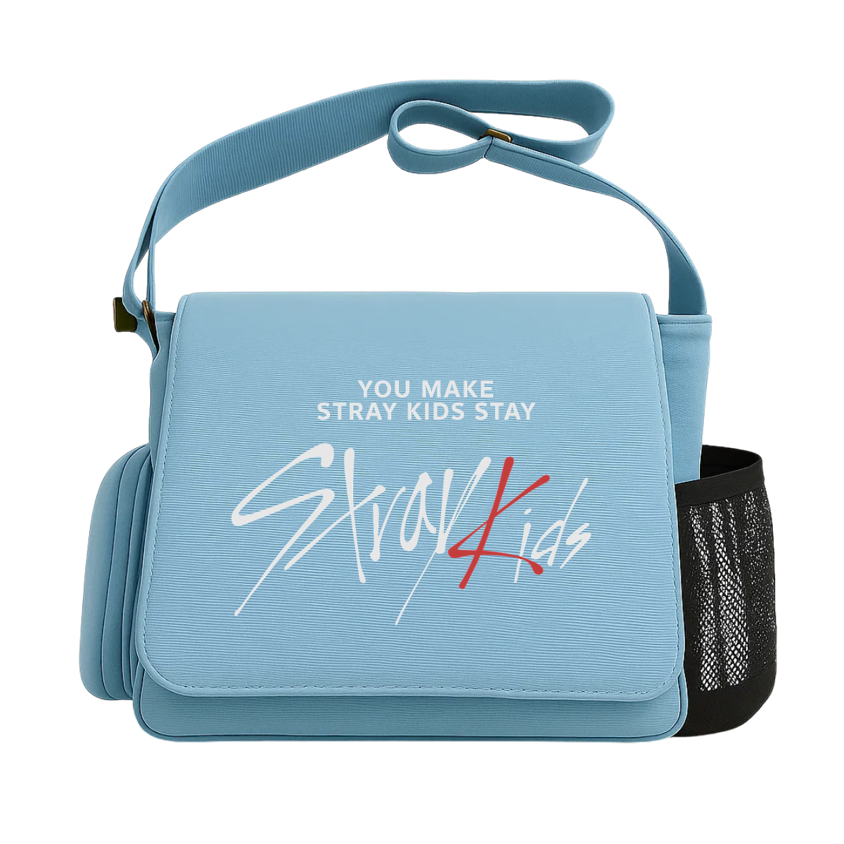 Stray Kids Renkli Baskılı Unisex Postacı Çantası