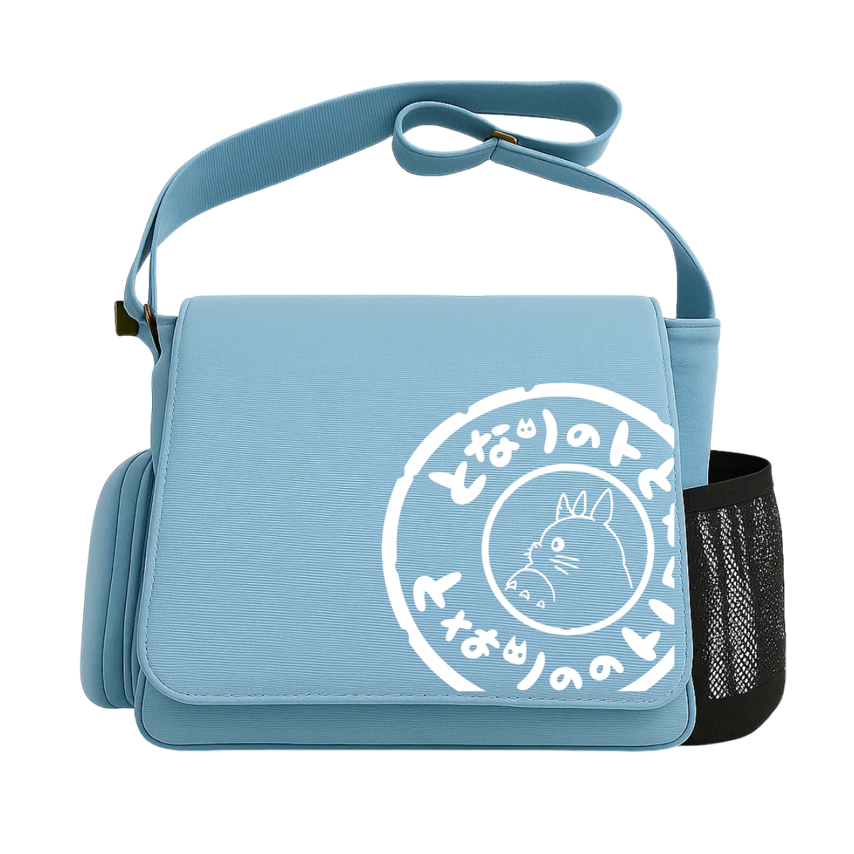 Totoro Renkli Baskılı Unisex Postacı Çantası