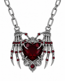 Whimsigoth Skeleton Heart Kolye