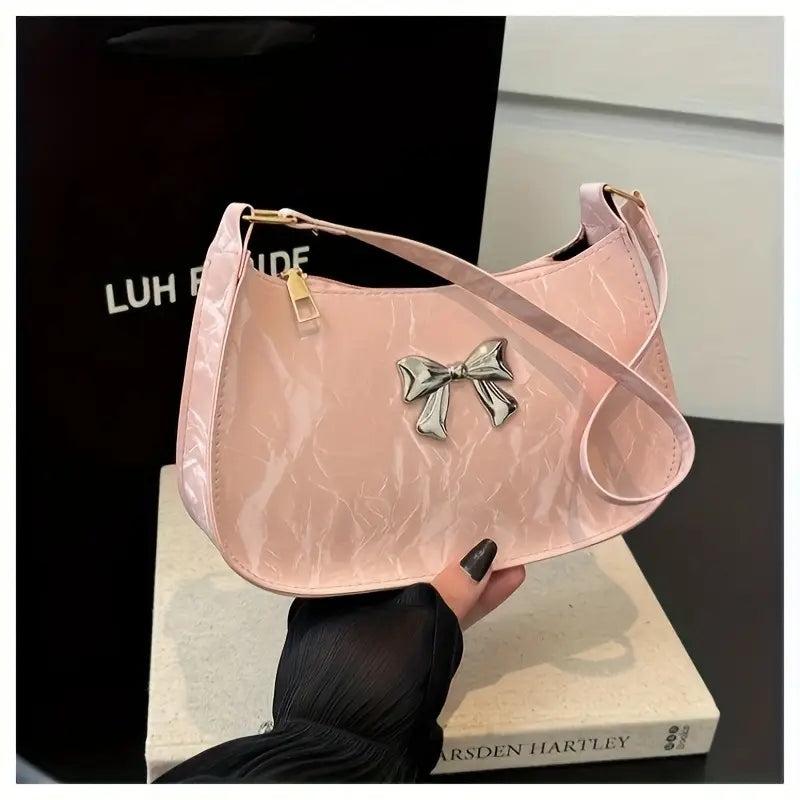 Y2K Ribbon Detail Küçük Omuz Çantası