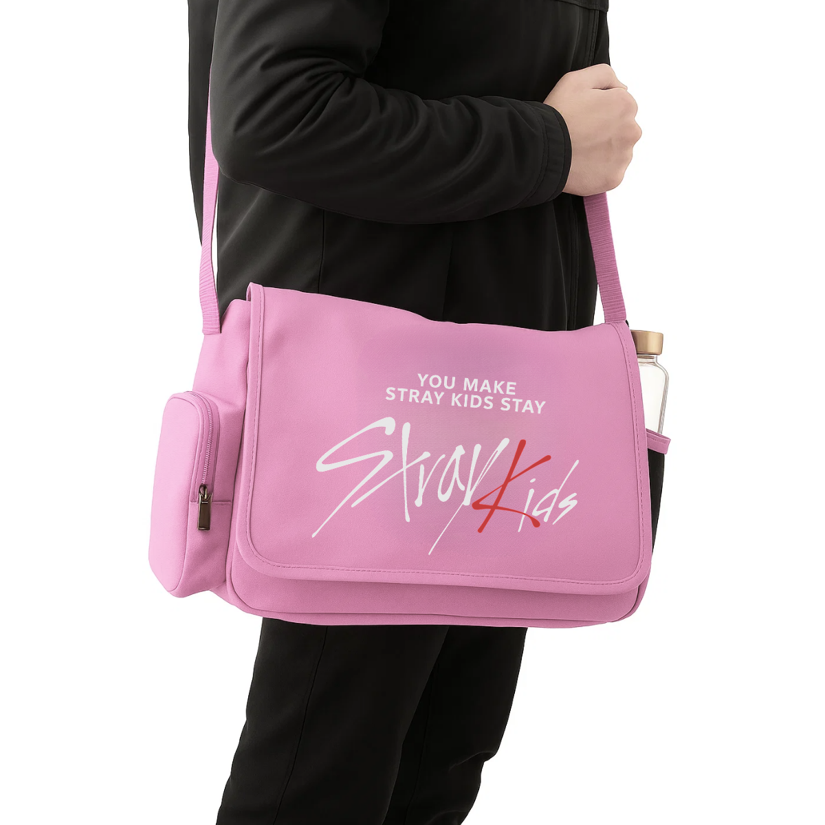 Stray Kids Renkli Baskılı Unisex Postacı Çantası