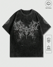 Gothic Graphic Yıkamalı Oversize Vintage T-Shirt