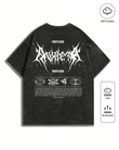 Vintage Gothic Graphic Yıkamalı Oversize T-Shirt