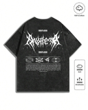 Vintage Gothic Graphic Yıkamalı Oversize T-Shirt
