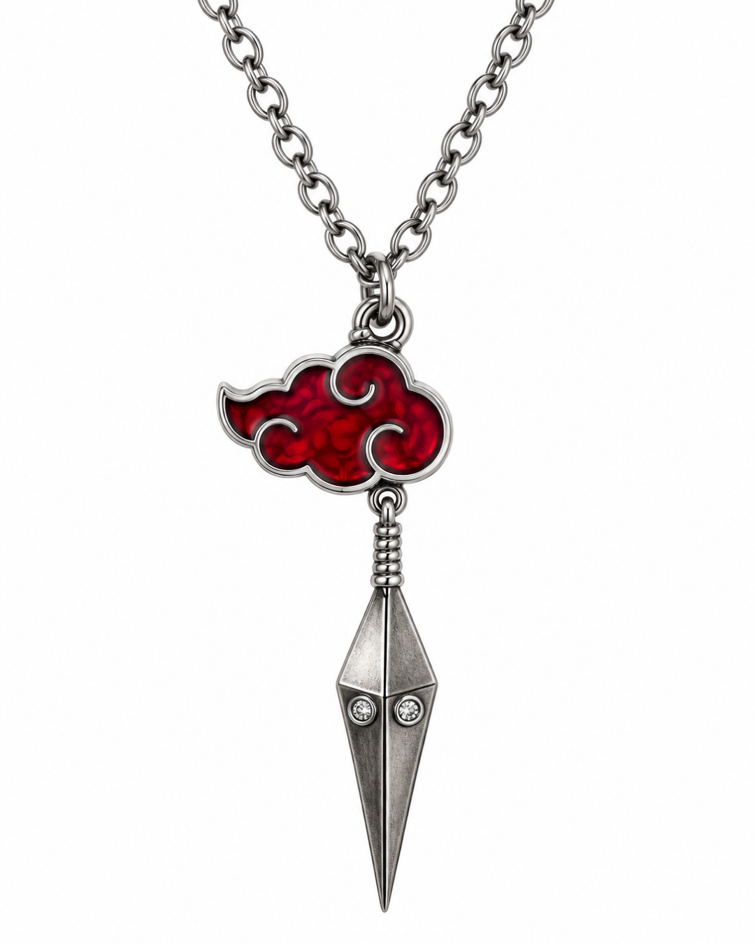 Itachi / Akatsuki Red Cloud & Kunai Kolye
