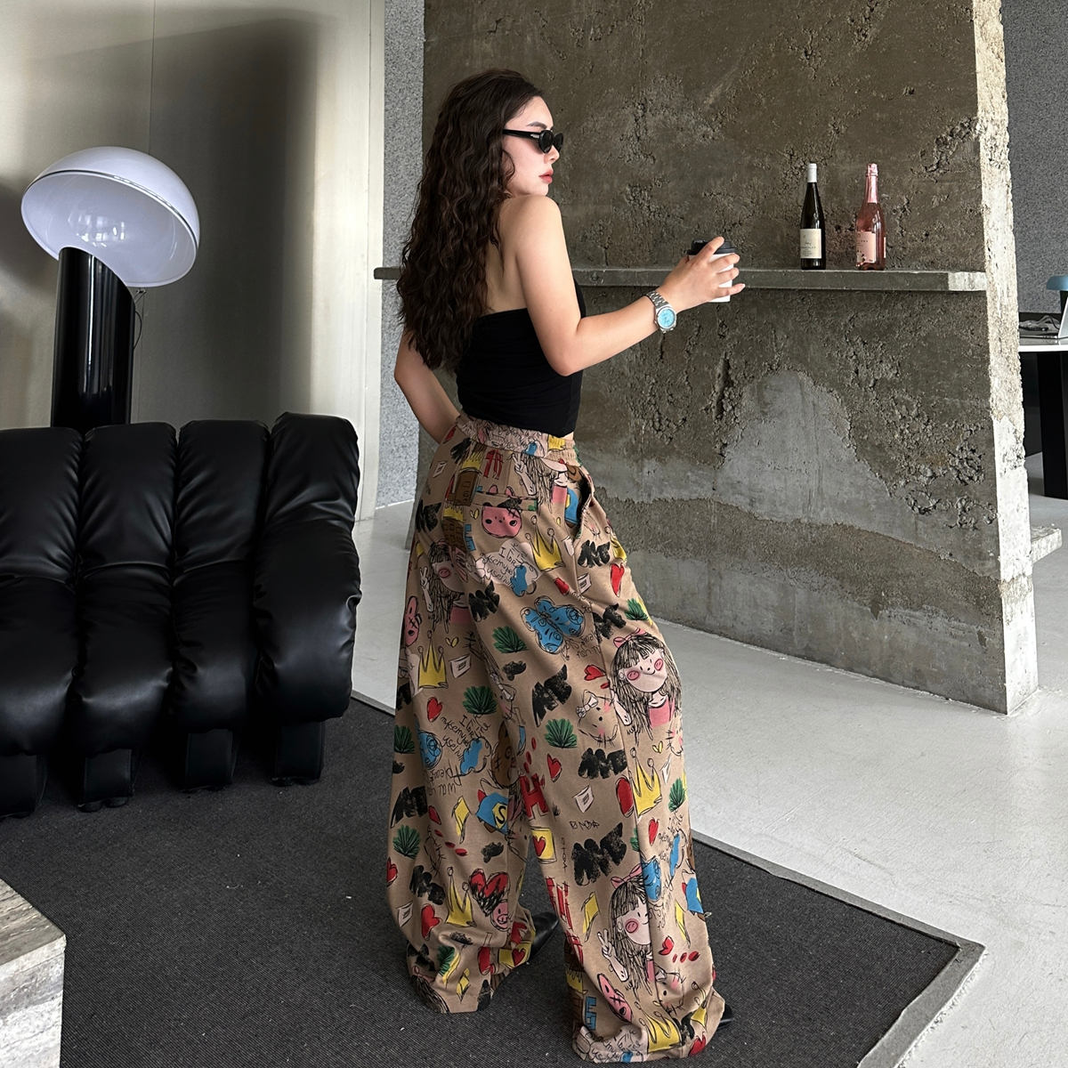 Cartoon Detail Baggy Eşofman Altı