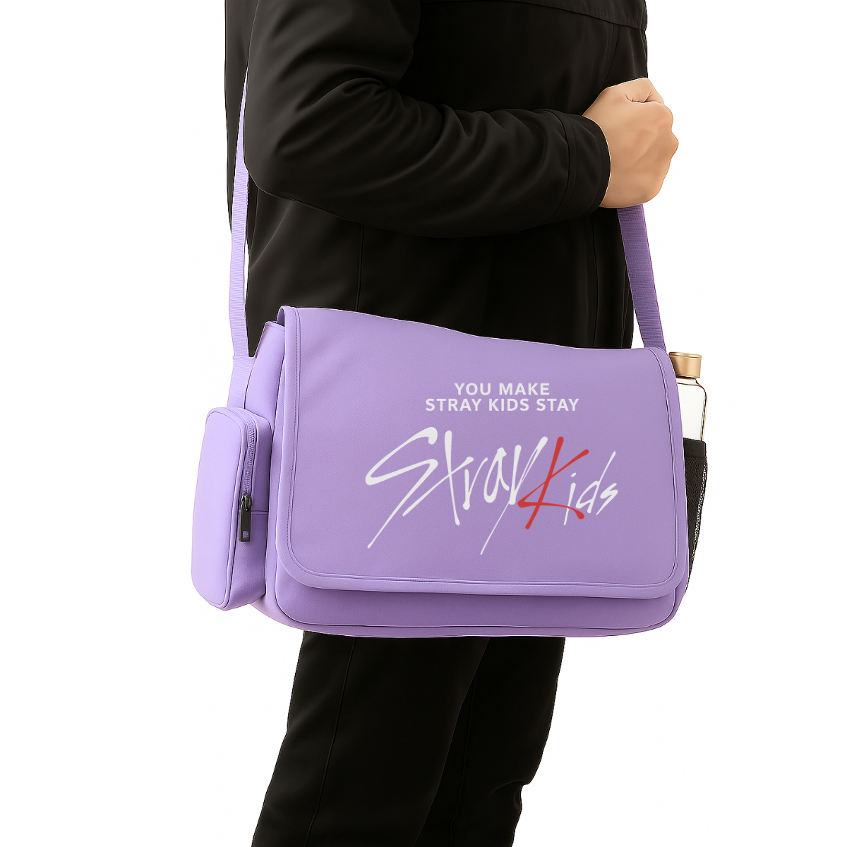 Stray Kids Renkli Baskılı Unisex Postacı Çantası