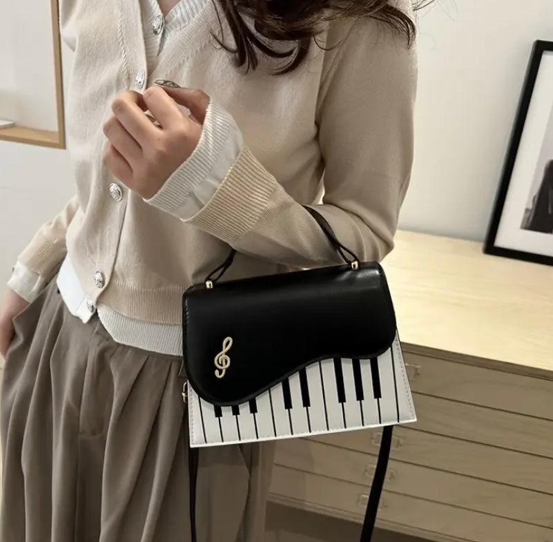 Piyano Y2K Tarzı Küçük Omuz Çantası