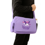 Kuromi Renkli Baskılı Unisex Postacı Çantası