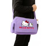 Hello Kitty Renkli Baskılı Unisex Postacı Çantası