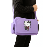 Hello Kitty Renkli Baskılı Unisex Postacı Çantası