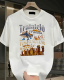 Tung Tung Tung Sahur vs Tralalero Tralala Baskılı Yıkamalı Vintage Unisex Oversize T-Shirt