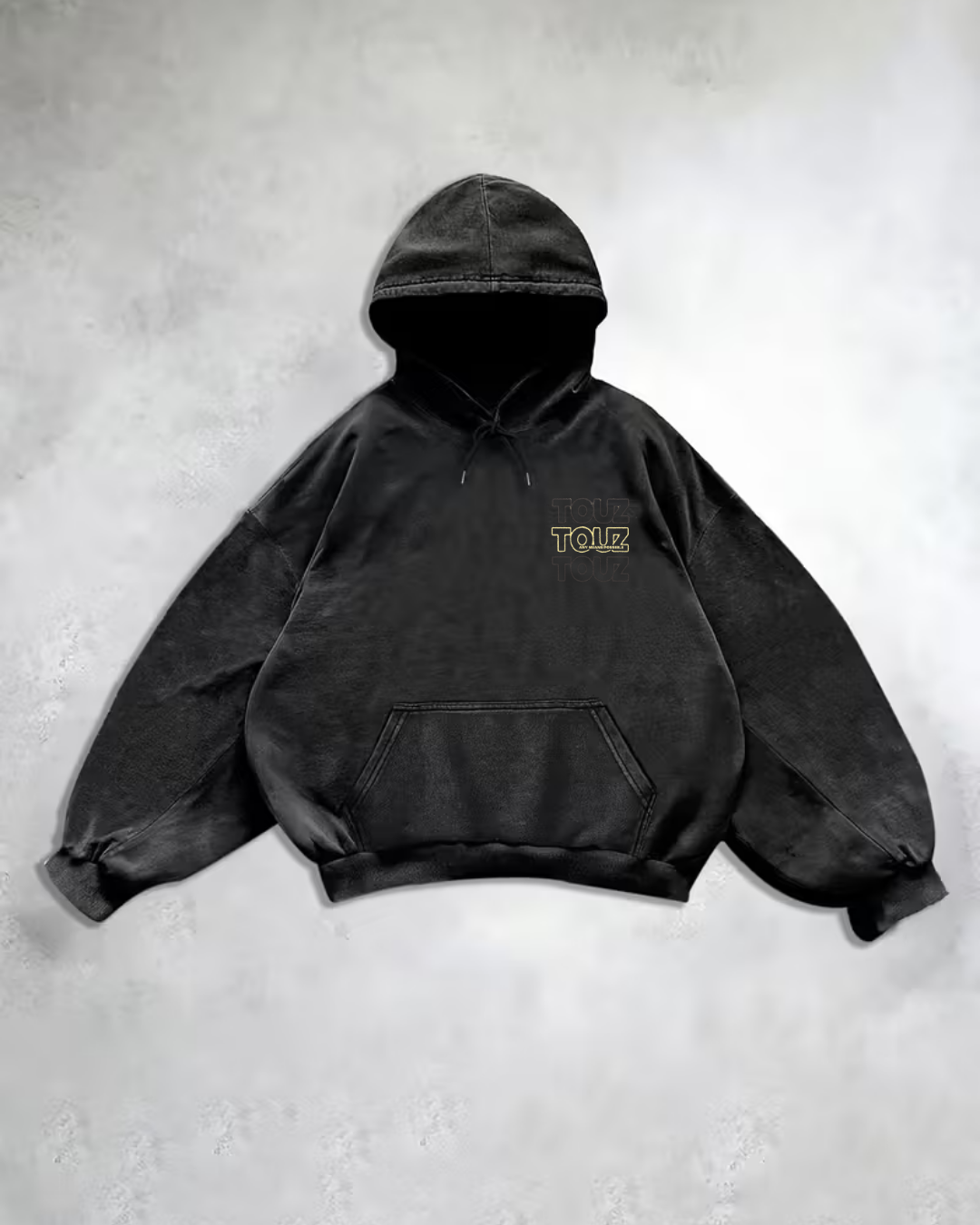 Yıkamalı Touz Kapüşonlu Sweatshirt Hoodie