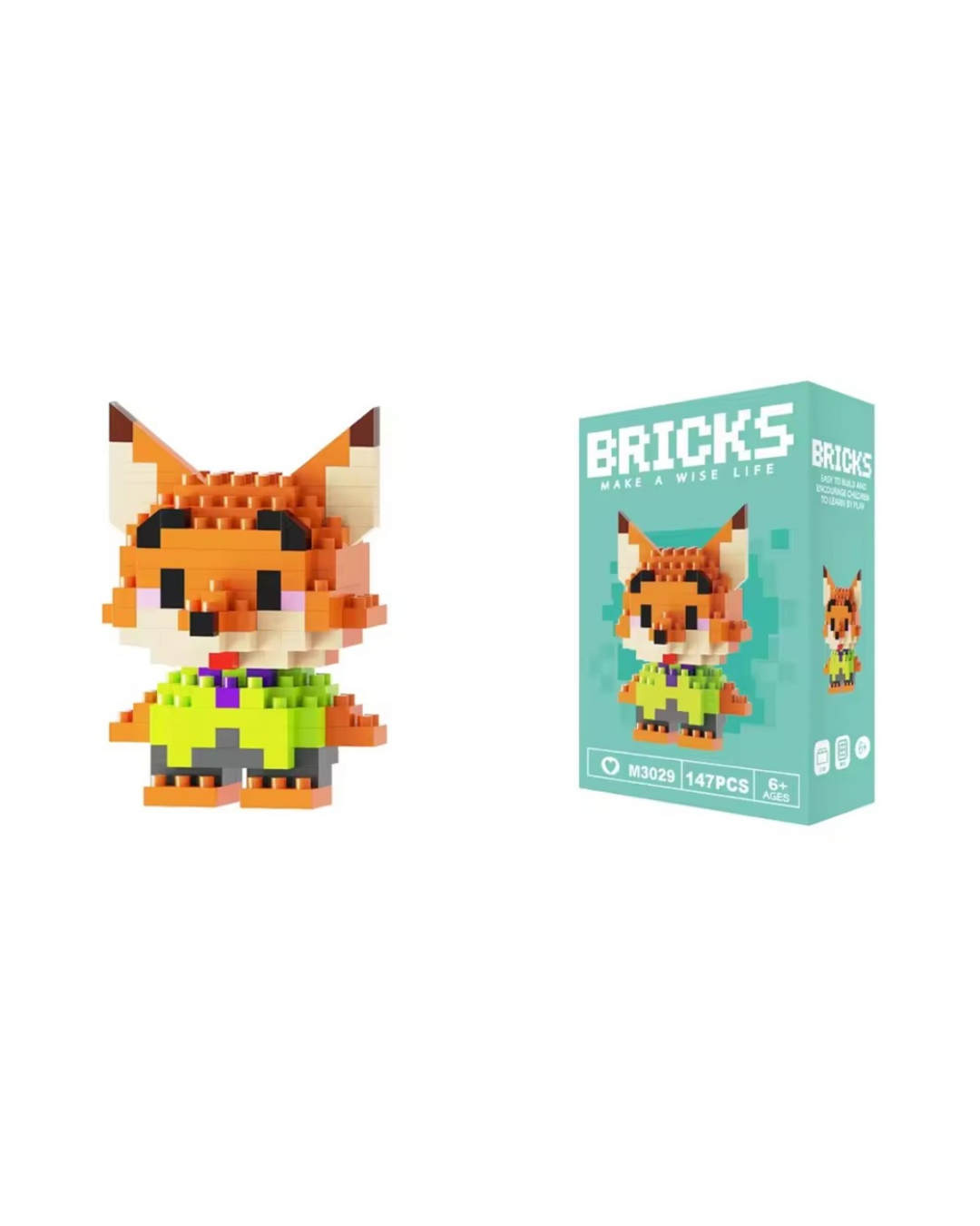 Tilki Küçük Parçacık LEGO Masaüstü Dekorasyonu