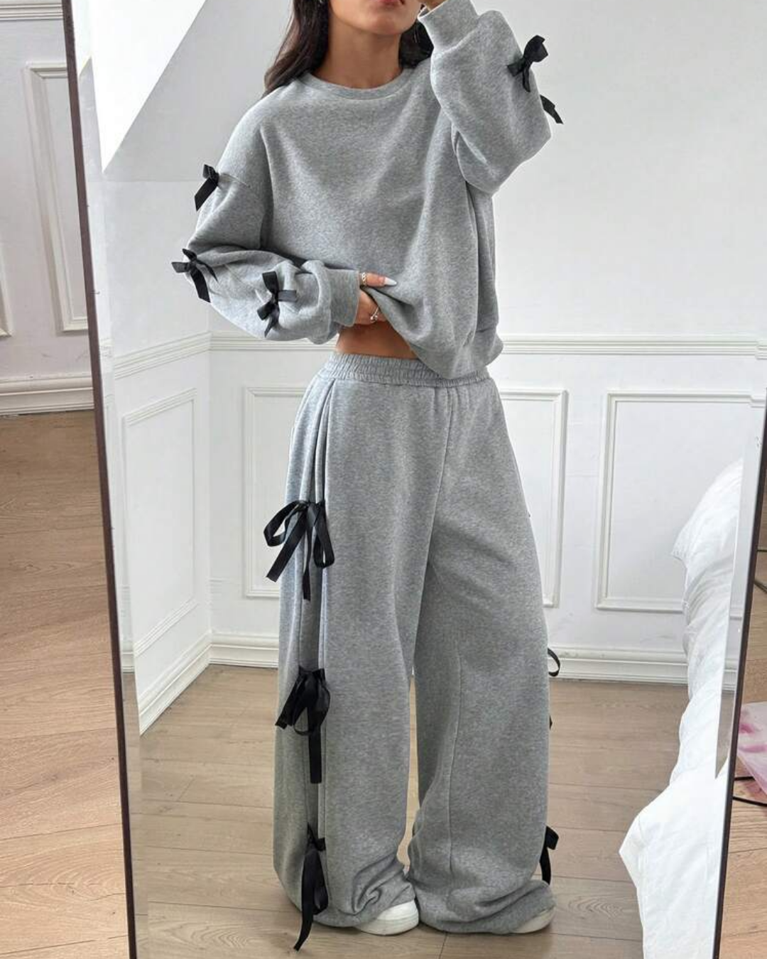 Ribbon Detail Alt Üst Eşofman Takımı