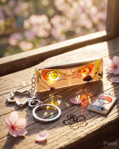 Anime Naruto Uzumaki Güneşte Gözleri Parlayan Anahtarlık