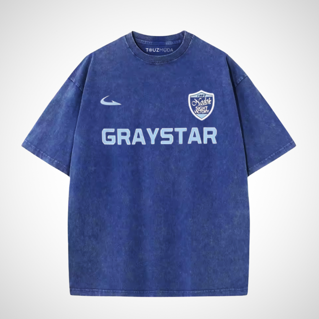 Yıkamalı Graystar Oversize Vintage T-shirt