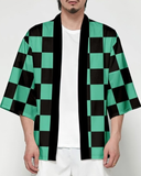 Anime Demon Slayer Kimono Tanjiro Kamado Cosplay Unisex Kimono