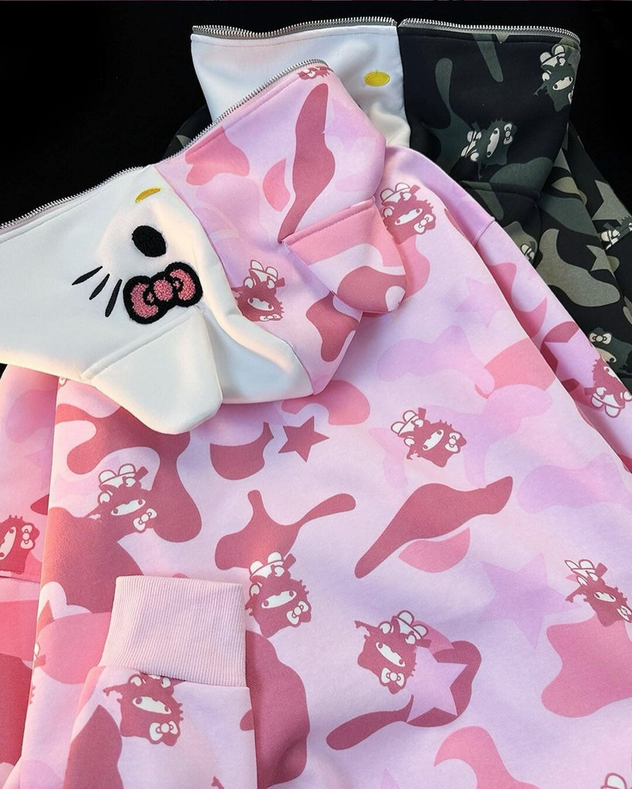 Sanrio Kawaii Cat Hello Kitty Detail Hırka