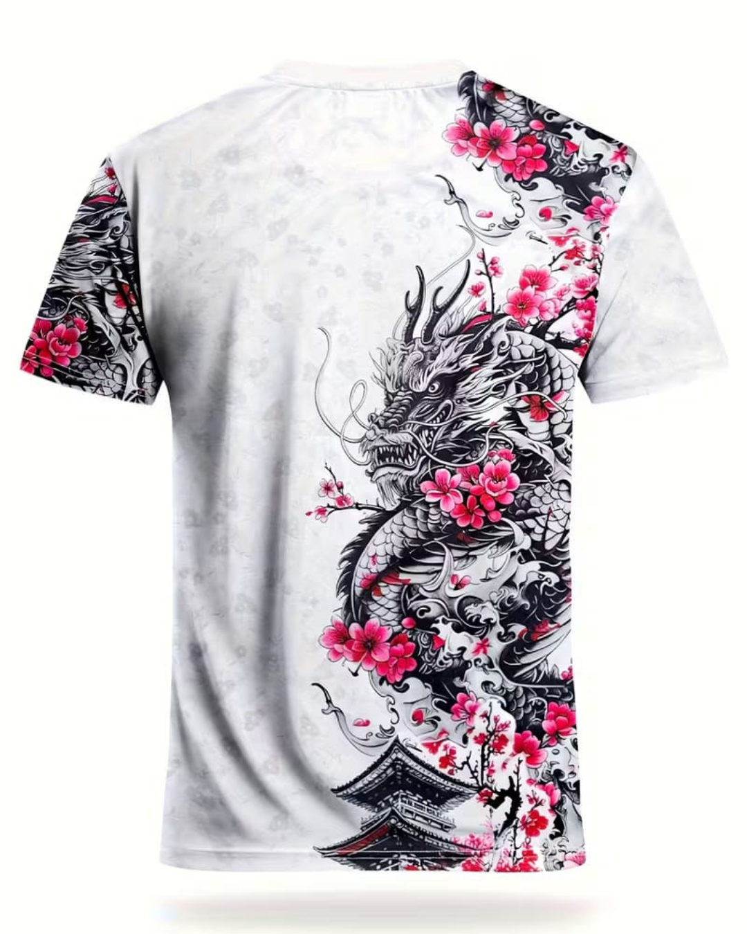 Japan Sakura Dragon Jersey T-shirt Forma
