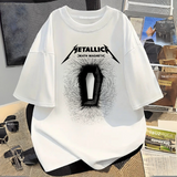 Rock Serisi Metallica Death Magnetic Baskılı Unisex Oversize T-Shirt