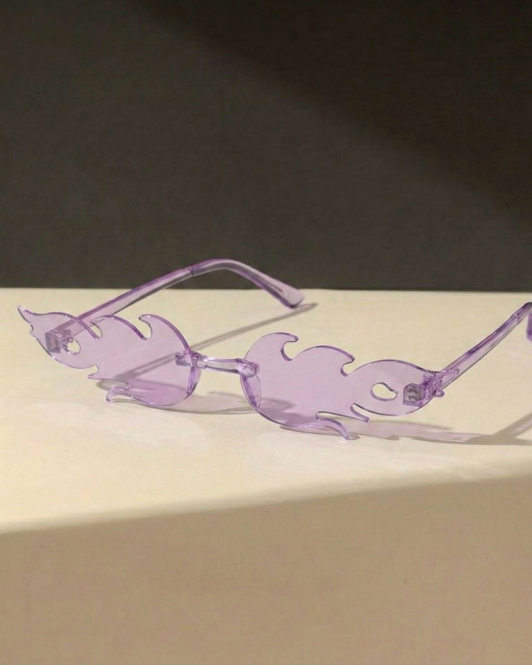 Alevli Y2K Renkli Gözlük