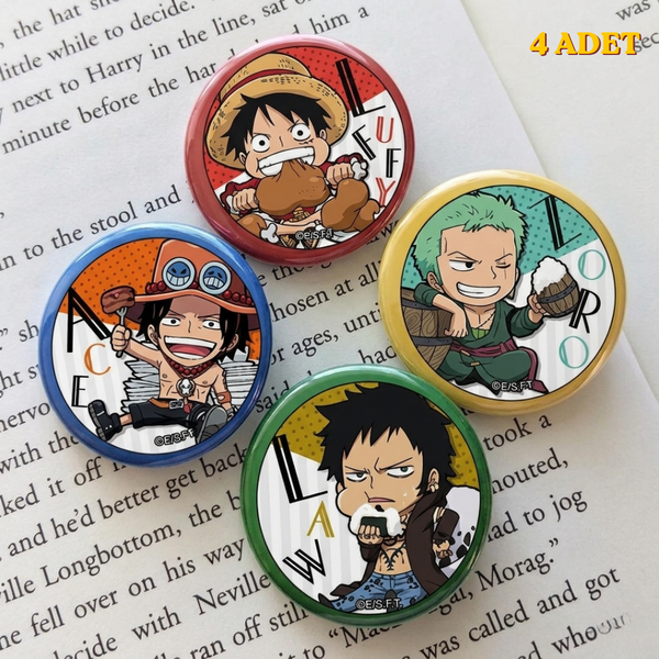 Anime One Piece Tasarım Rozet 70 mm PVC Kaplı Çanta Ceket Yaka Aksesuarı