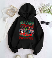 Marvel Merry Christmas Baskılı Kapşonlu Sweatshirt