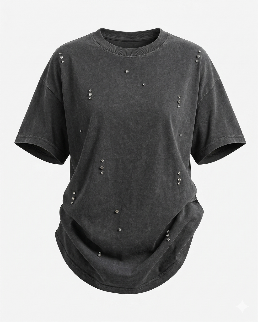Vintage Wash Cyrstal Oversize T-Shirt