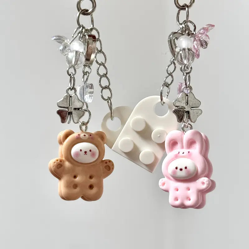 Cute Sevgili Bff Çift Anahtarlık Seti