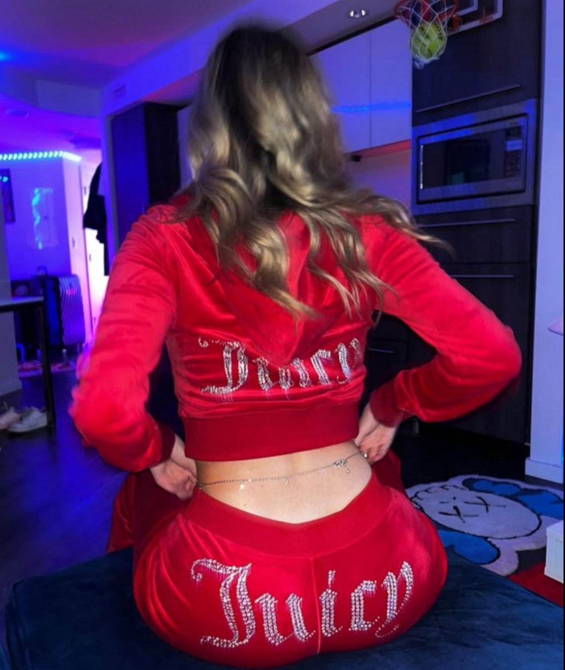 Kadife Taş Detaylı Juicy Legacy Eşofman Takımı