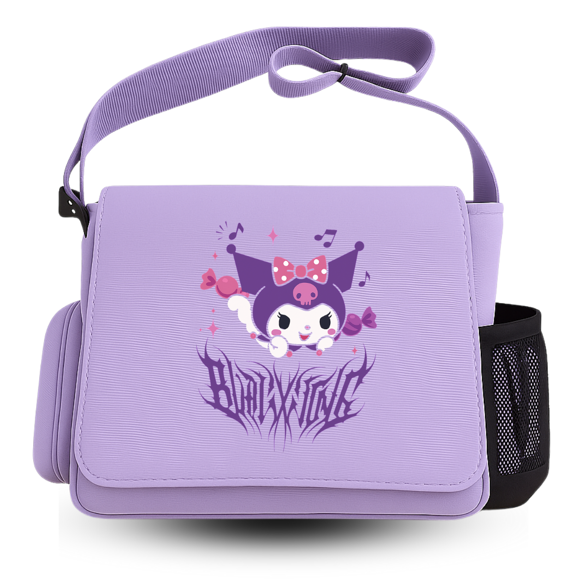 Kuromi Renkli Baskılı Unisex Postacı Çantası