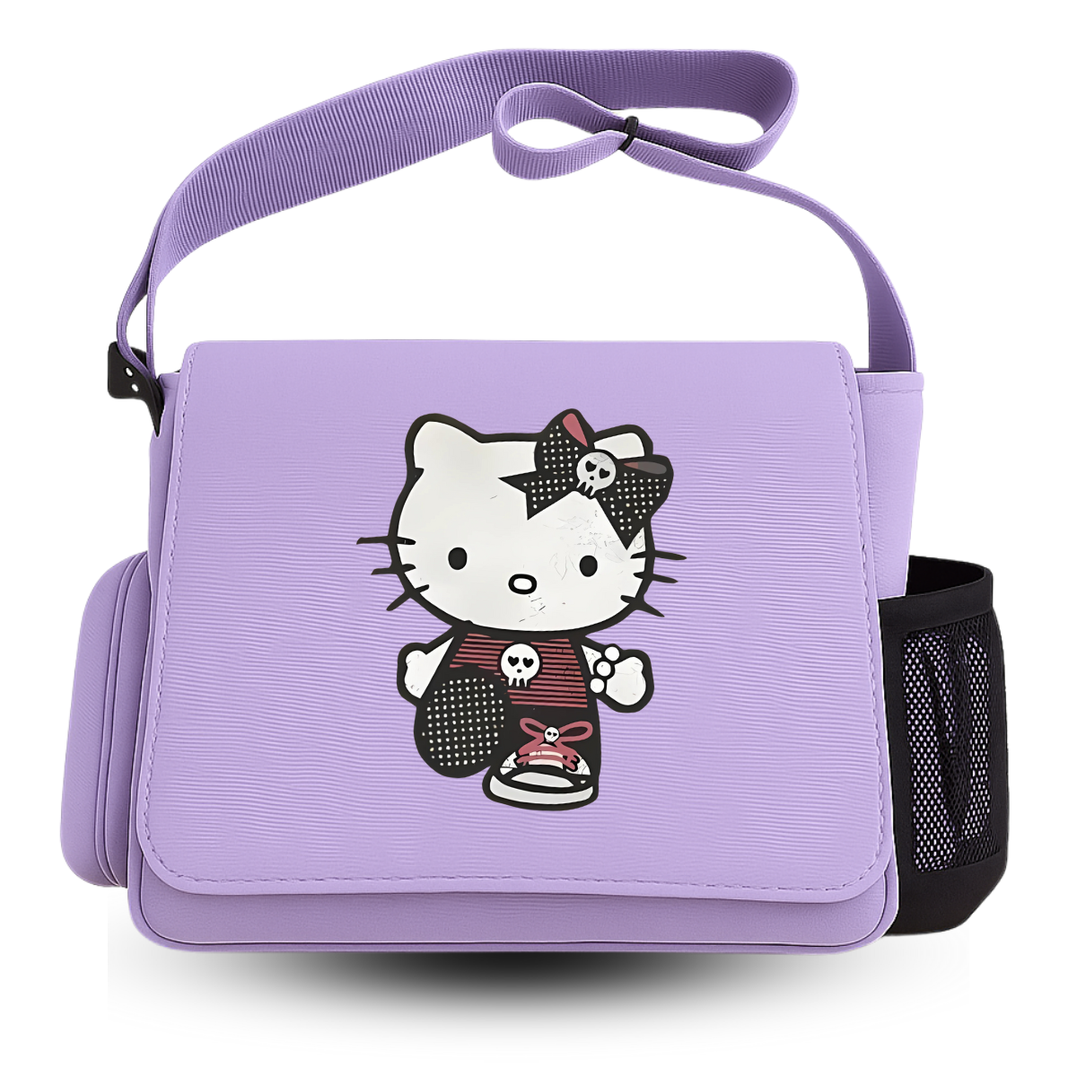 Hello Kitty Renkli Baskılı Unisex Postacı Çantası