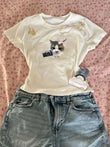 Kemer Boy Camera Cat Crop Bluz