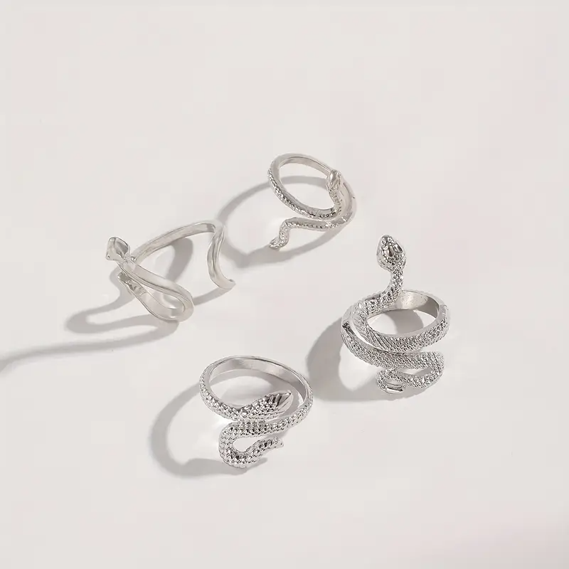 4'lü Snake Yüzük Seti