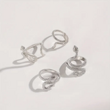 4'lü Snake Yüzük Seti