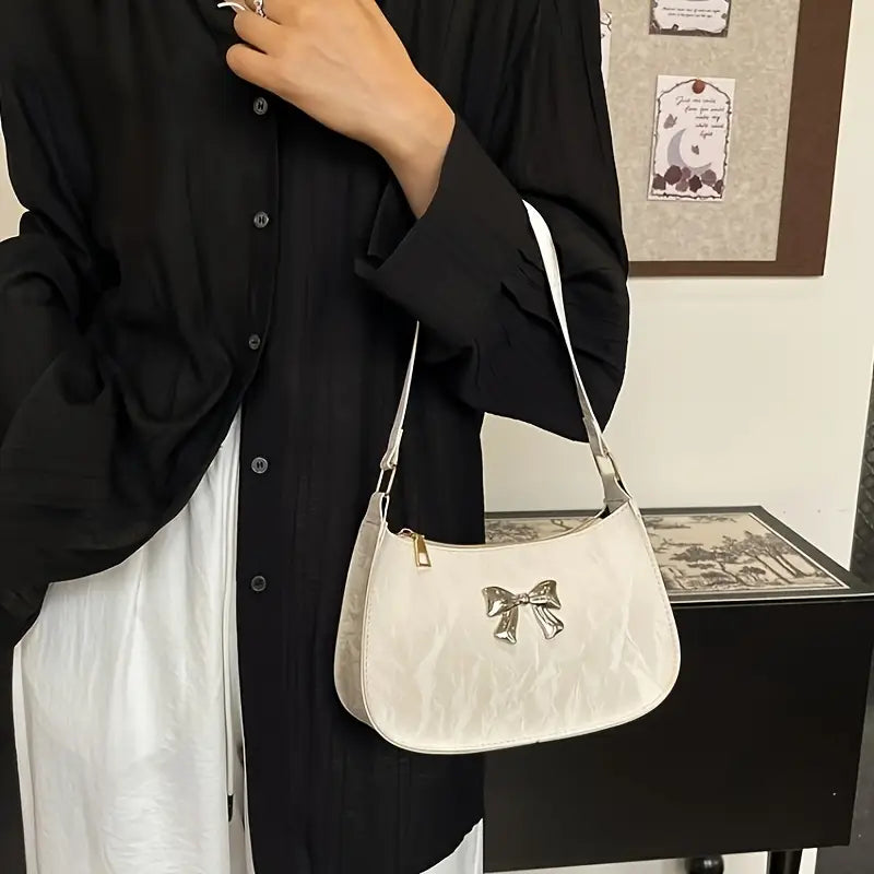 Y2K Ribbon Detail Küçük Omuz Çantası