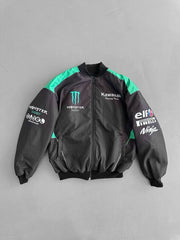 Kawasaki Baskılı Unisex Bomber Ceket