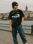 Sincere Baskılı Yıkamalı Vintage Unisex Oversize T-Shirt