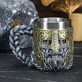Viking Miğferli Savaşcı Tasarım Paslanmaz Çay Kahve Kupa Bardak