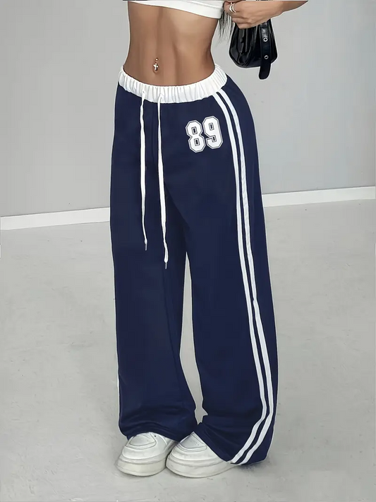 89 Number Oversize Beli İpli Baggy Eşofman Altı