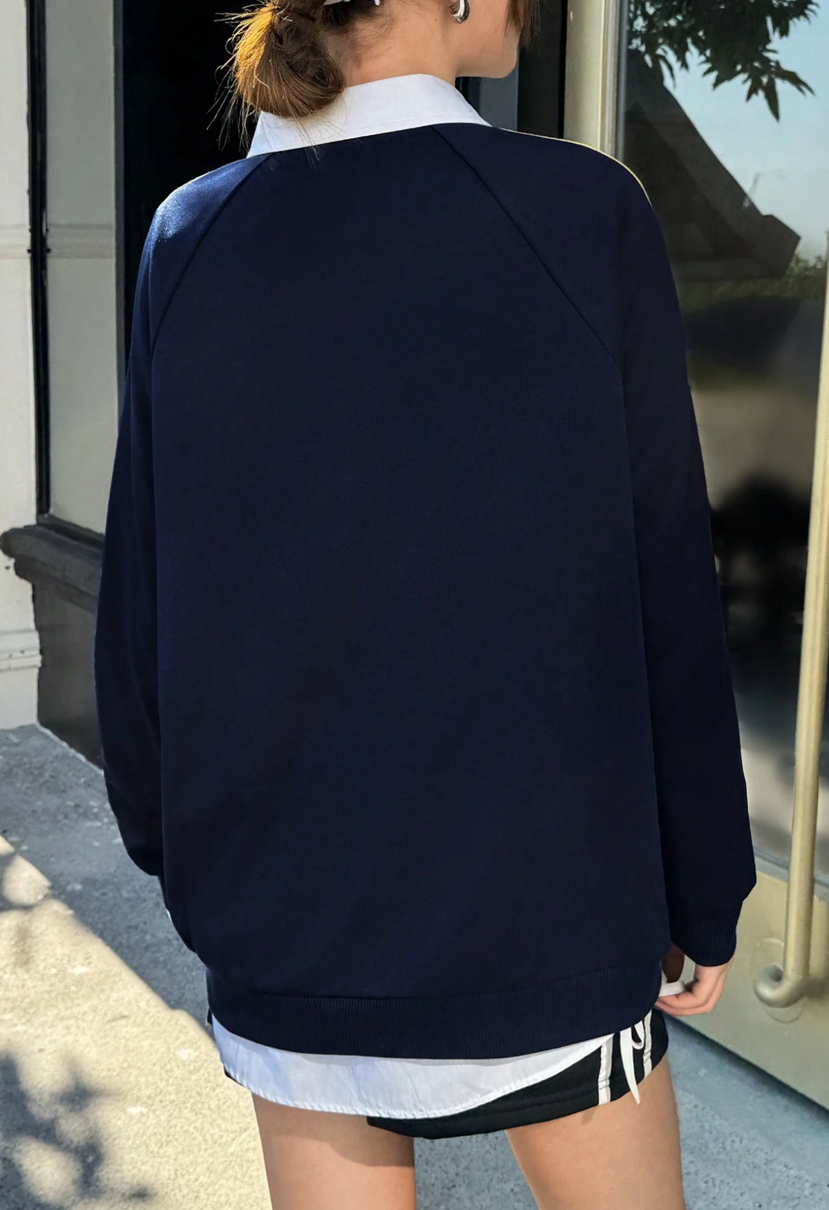 Touz Basketball Design Unisex Oversize V Yaka Sweatshirt