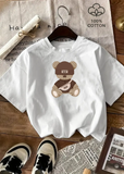The Cute Bear Baskılı Unisex Oversize T-shirt