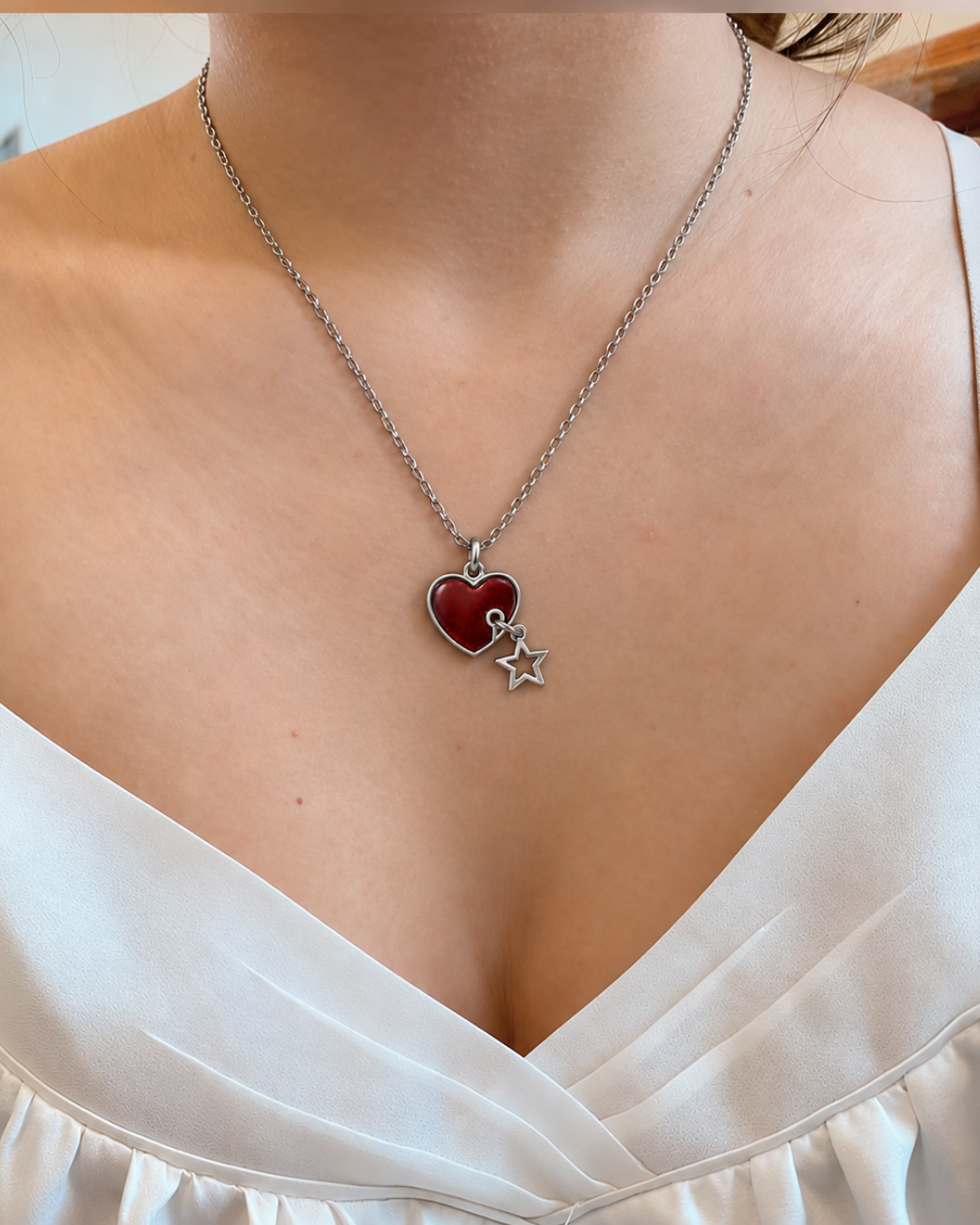 Wish Upon A Heart Tasarımlı Kolye