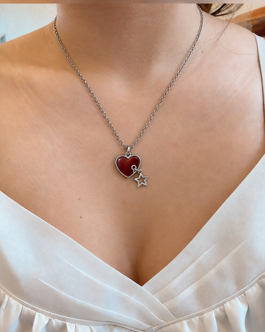 Wish Upon A Heart Tasarımlı Kolye