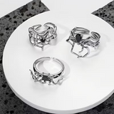 Y2k Vintage Punk 3'lü Spider Yüzük