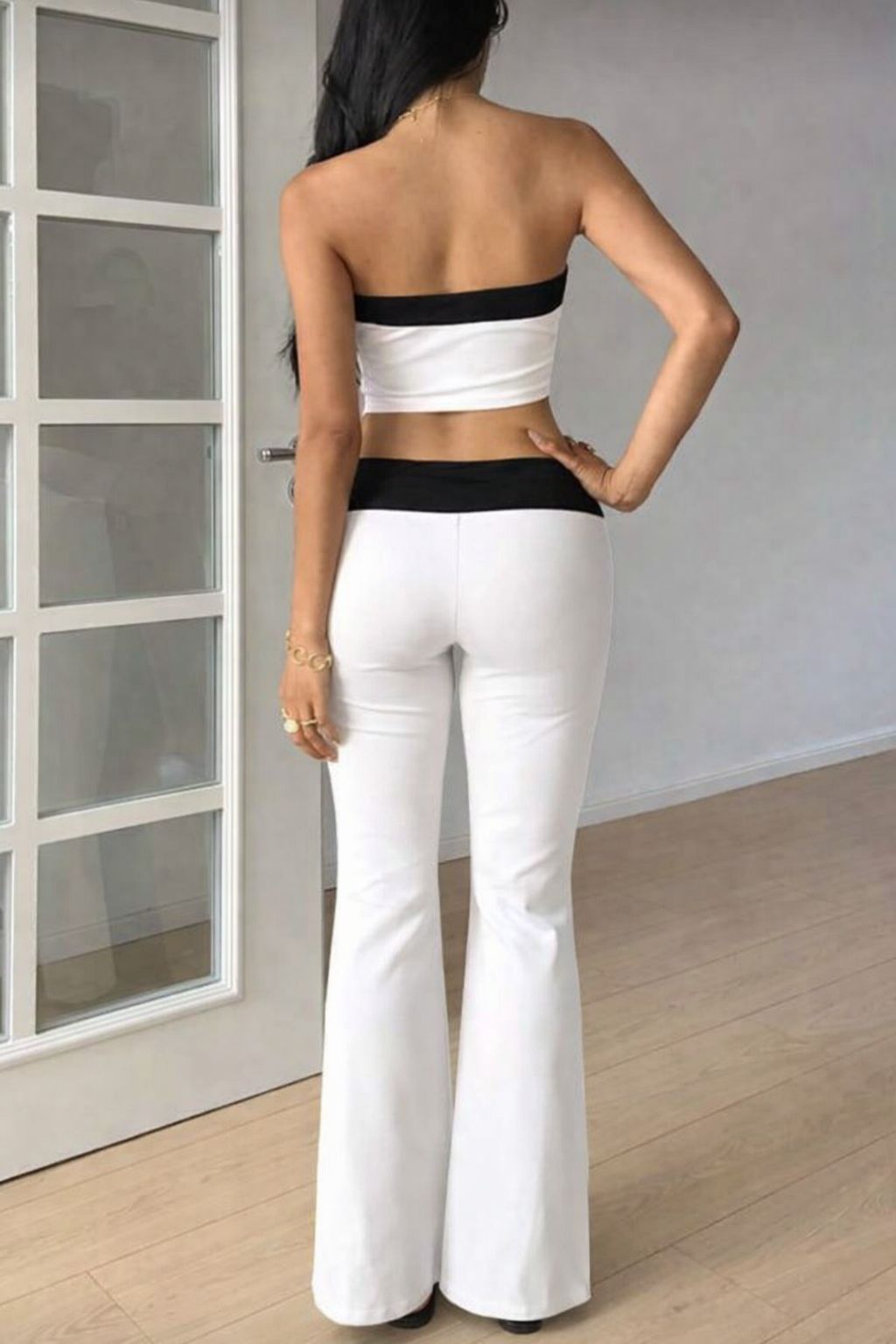 Retro Bicolor Detail Basic İkili Takım