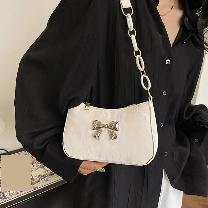 Y2K Ribbon Detail Küçük Omuz Çantası