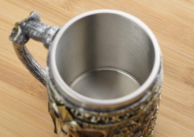 Vikingo Kasklı Tasarım Paslanmaz Çay Kahve Kupa Bardak