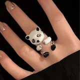 3'lü Sevimli Panda Yüzük